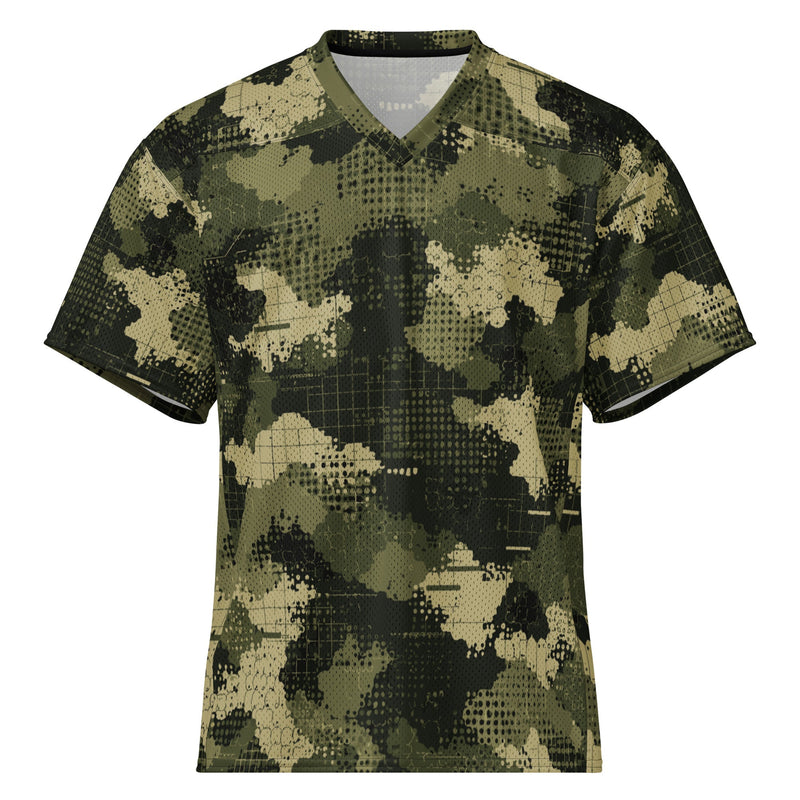 Gridveil Sentinel Olive CAMO Unisex American Football Jersey