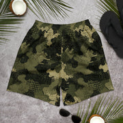 Gridveil Sentinel Olive CAMO Unisex Athletic Long Shorts