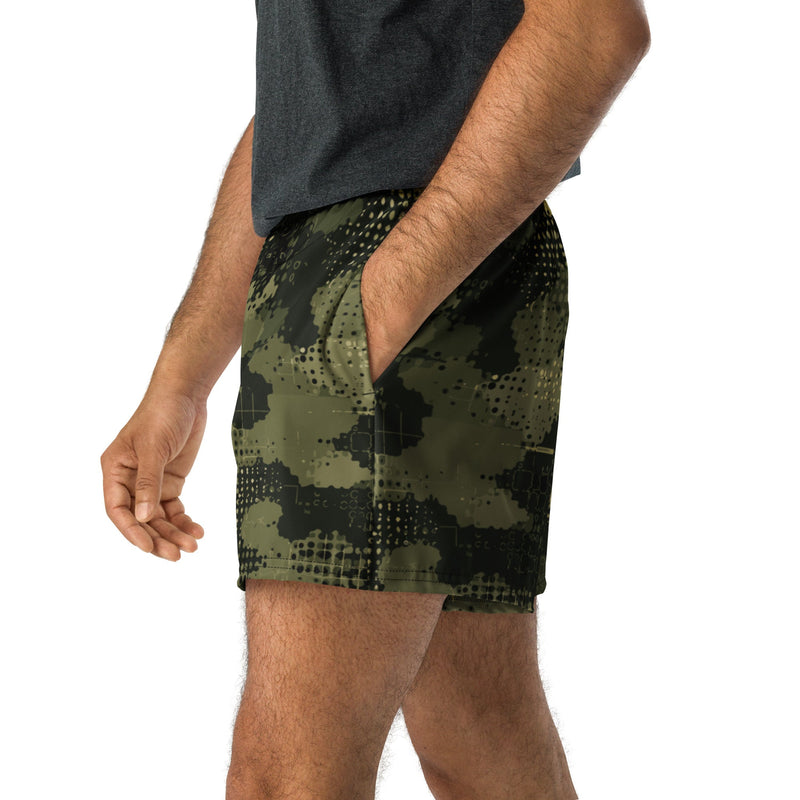 Gridveil Sentinel Olive CAMO Unisex Athletic Shorts - XS