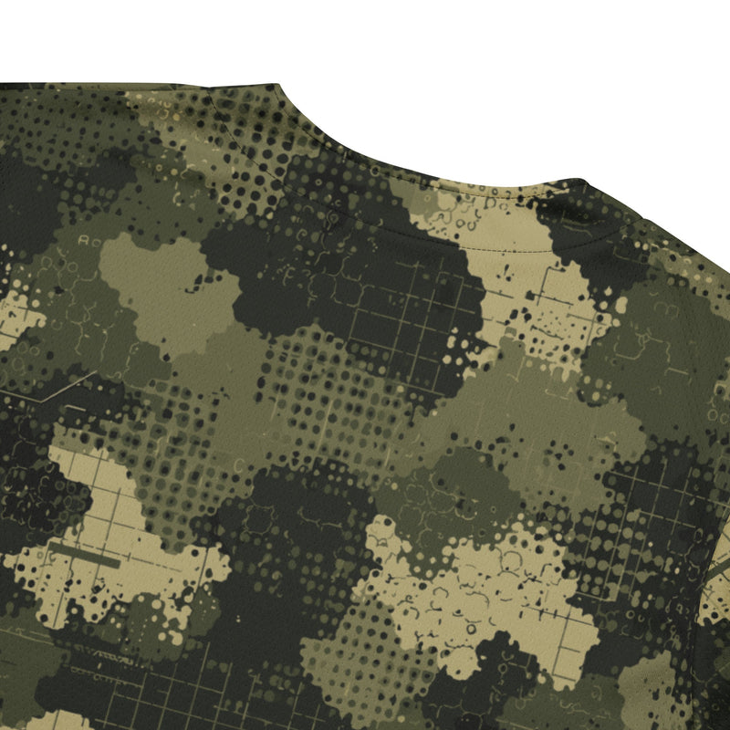 Gridveil Sentinel Olive CAMO Unisex Baseball Jersey