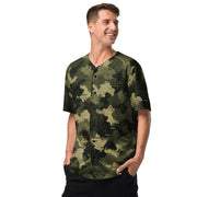 Gridveil Sentinel Olive CAMO Unisex Baseball Jersey