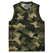 Gridveil Sentinel Olive CAMO Unisex Basketball Jersey
