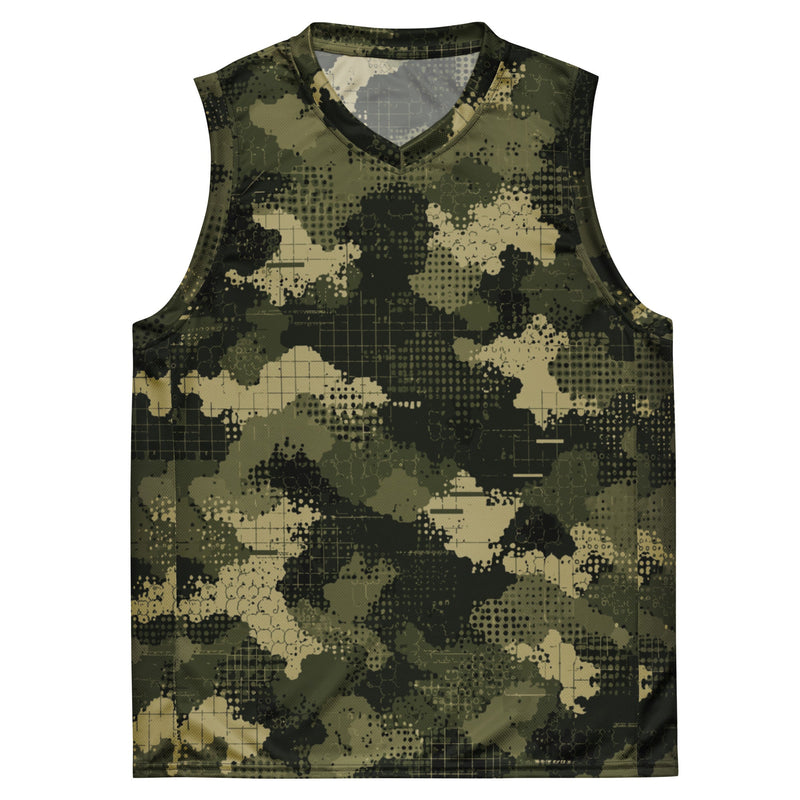 Gridveil Sentinel Olive CAMO Unisex Basketball Jersey