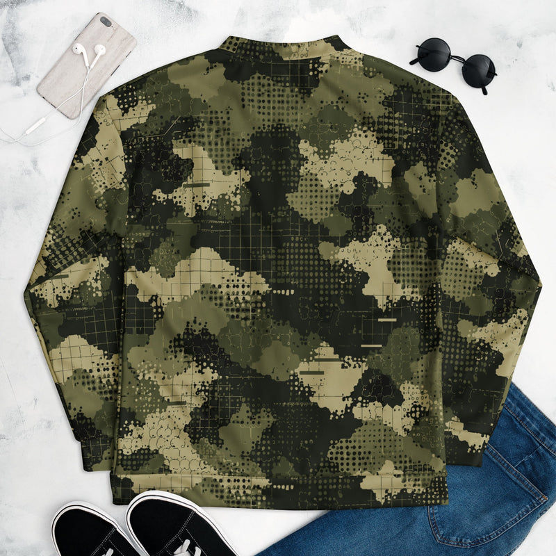 Gridveil Sentinel Olive CAMO Unisex Bomber Jacket