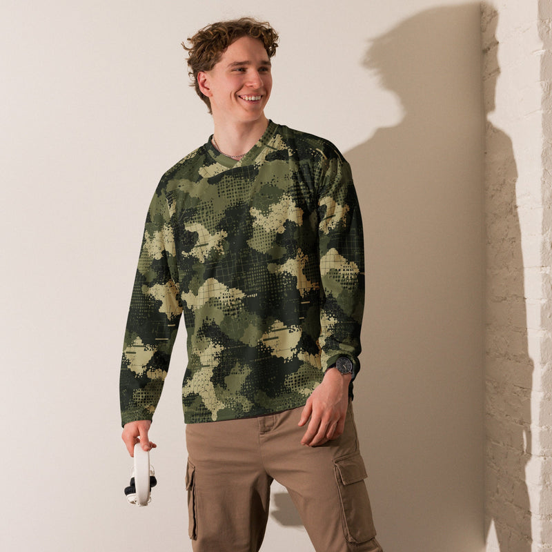 Gridveil Sentinel Olive CAMO Unisex Hockey Fan Jersey