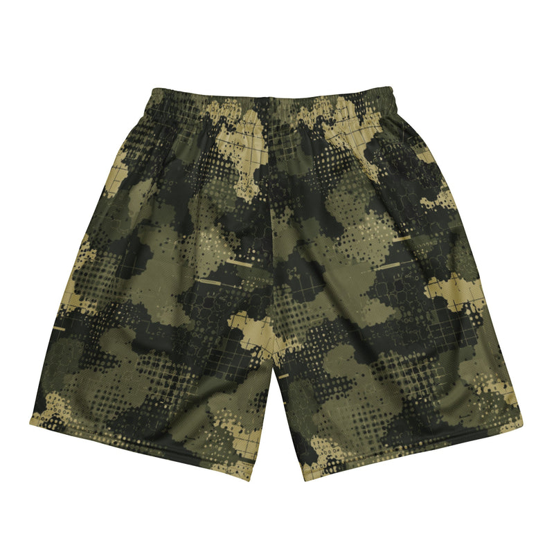 Gridveil Sentinel Olive CAMO Unisex Mesh Shorts