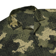 Gridveil Sentinel Olive CAMO Unisex Short-Sleeve Button Shirt - Button-Up