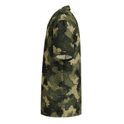 Gridveil Sentinel Olive CAMO Unisex Short-Sleeve Button Shirt - Button-Up