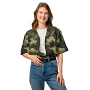 Gridveil Sentinel Olive CAMO Unisex Short-Sleeve Button Shirt - Button-Up