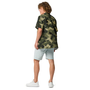 Gridveil Sentinel Olive CAMO Unisex Short-Sleeve Button Shirt - Button-Up