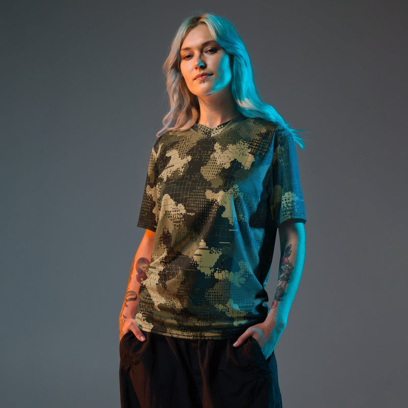 Gridveil Sentinel Olive CAMO Unisex Sports Jersey