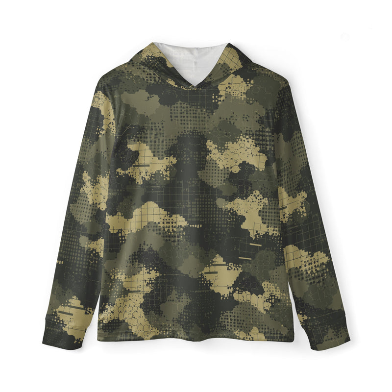 Gridveil Sentinel Olive CAMO Unisex Sports Warmup Hoodie - XS