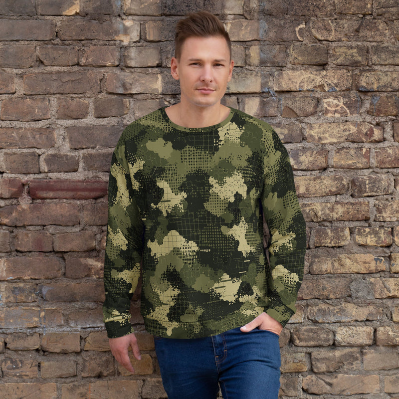 Gridveil Sentinel Olive CAMO Unisex Sweatshirt - 2XS
