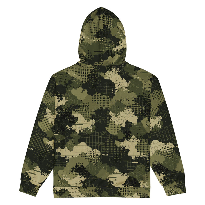 Gridveil Sentinel Olive CAMO Unisex Zip Hoodie