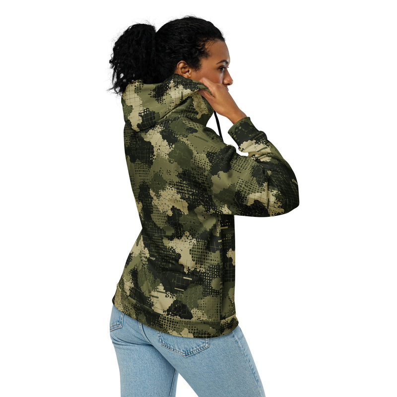 Gridveil Sentinel Olive CAMO Unisex Zip Hoodie