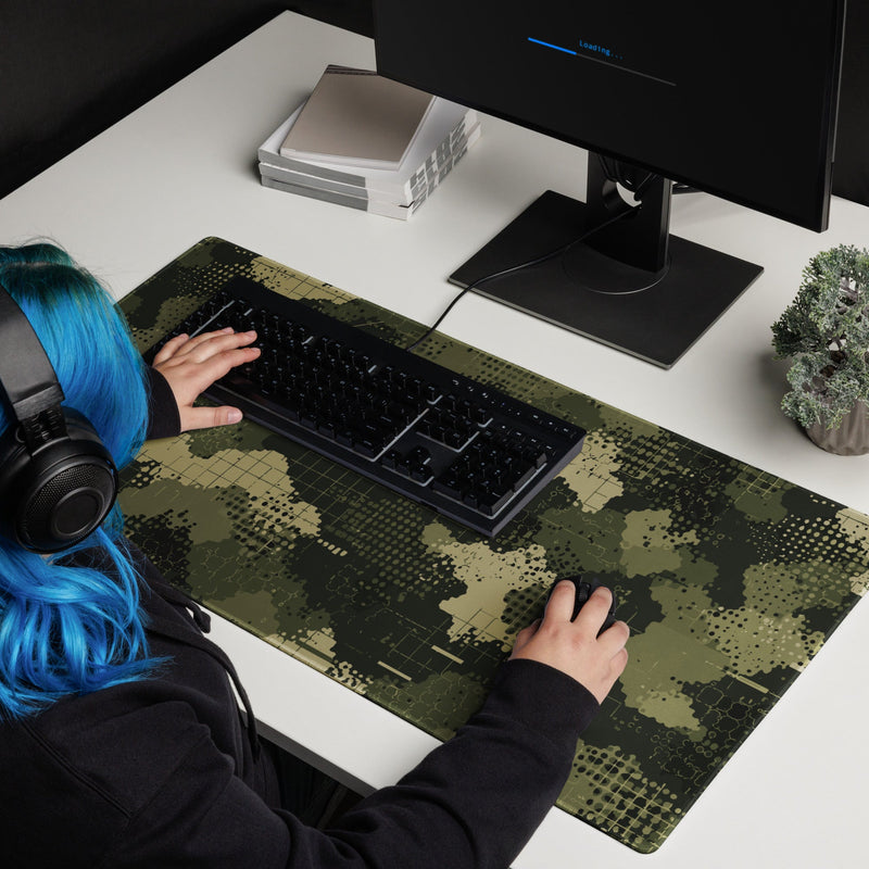 Gridveil Sentinel Olive CAMO Universal Large Desk Pad