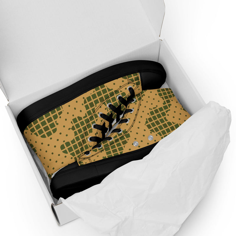 Gridveil Terrain CAMO Mens High-Top Canvas Shoes