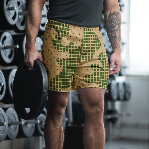 Gridveil Terrain CAMO Unisex Athletic Long Shorts - 2XS