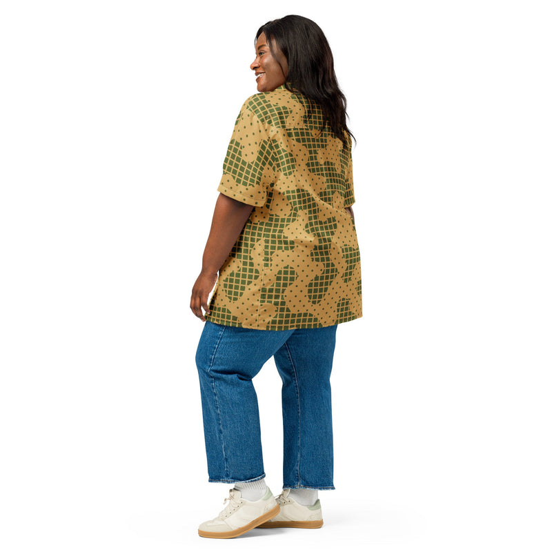 Gridveil Terrain CAMO Unisex Short-Sleeve Button Shirt - Button-Up