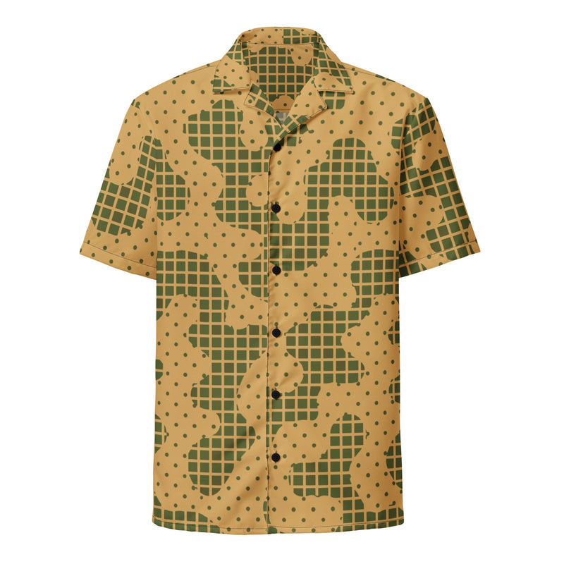 Gridveil Terrain CAMO Unisex Short-Sleeve Button Shirt - Button-Up