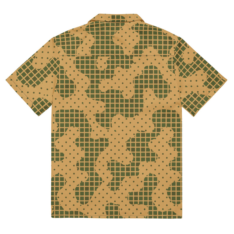 Gridveil Terrain CAMO Unisex Short-Sleeve Button Shirt - Button-Up
