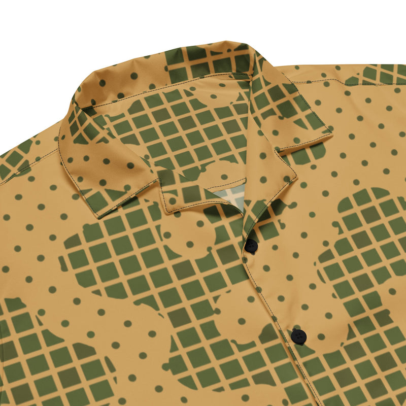 Gridveil Terrain CAMO Unisex Short-Sleeve Button Shirt - Button-Up