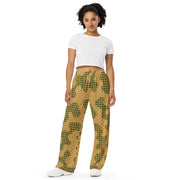 Gridveil Terrain CAMO Unisex Wide-Leg Leisure Pants - Pant