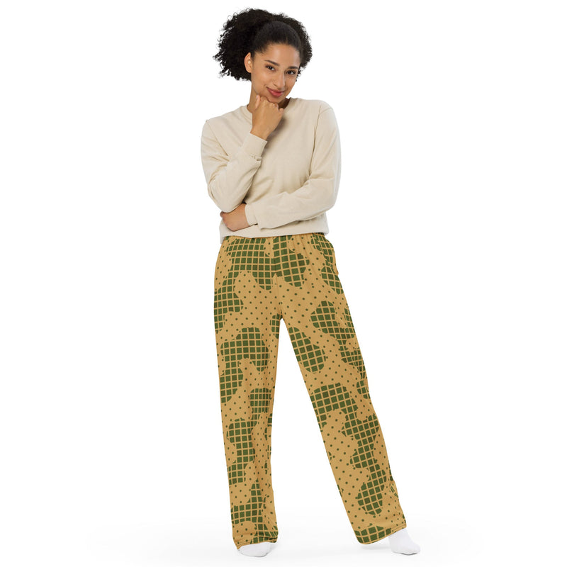 Gridveil Terrain CAMO Unisex Wide-Leg Leisure Pants - Pant