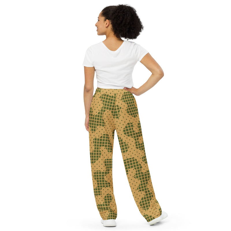 Gridveil Terrain CAMO Unisex Wide-Leg Leisure Pants - Pant
