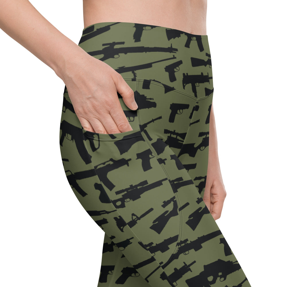 Gun CAMO Leggings with pockets - Womens With Pockets