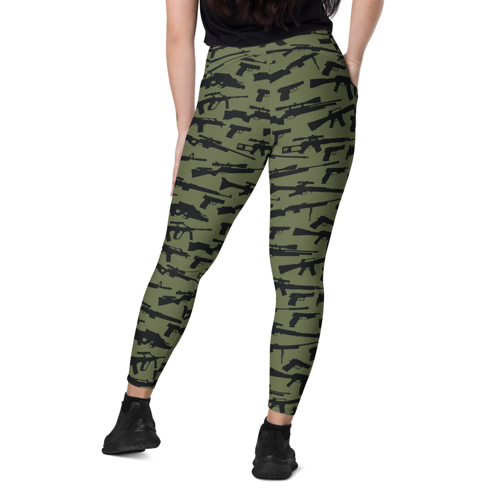 Gun CAMO Leggings with pockets - Womens With Pockets