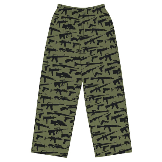 Gun CAMO unisex wide-leg pants - 2XS