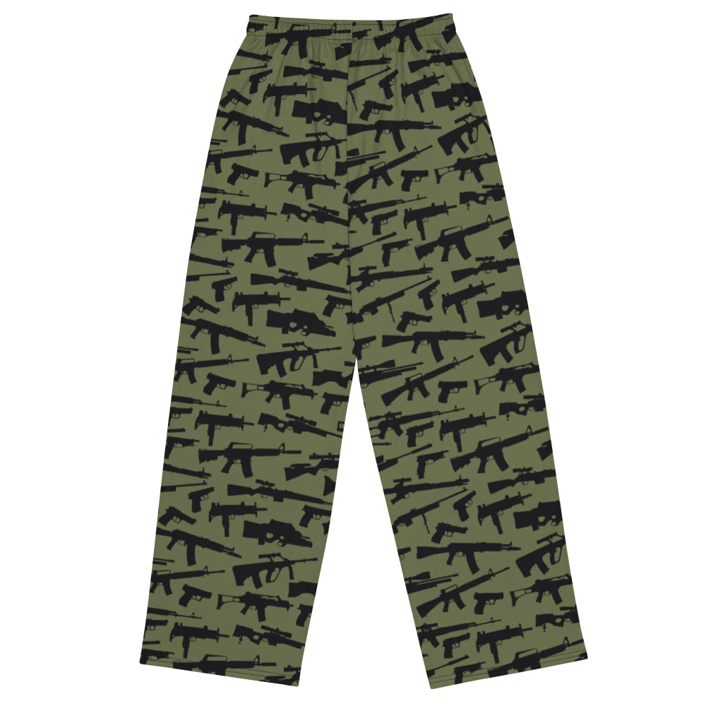 Gun CAMO unisex wide-leg pants - Unisex Wide-Leg Pants