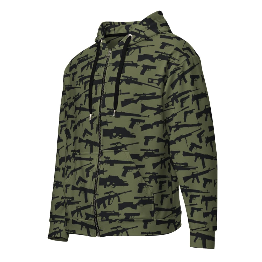 Gun CAMO Unisex zip hoodie - 2XS