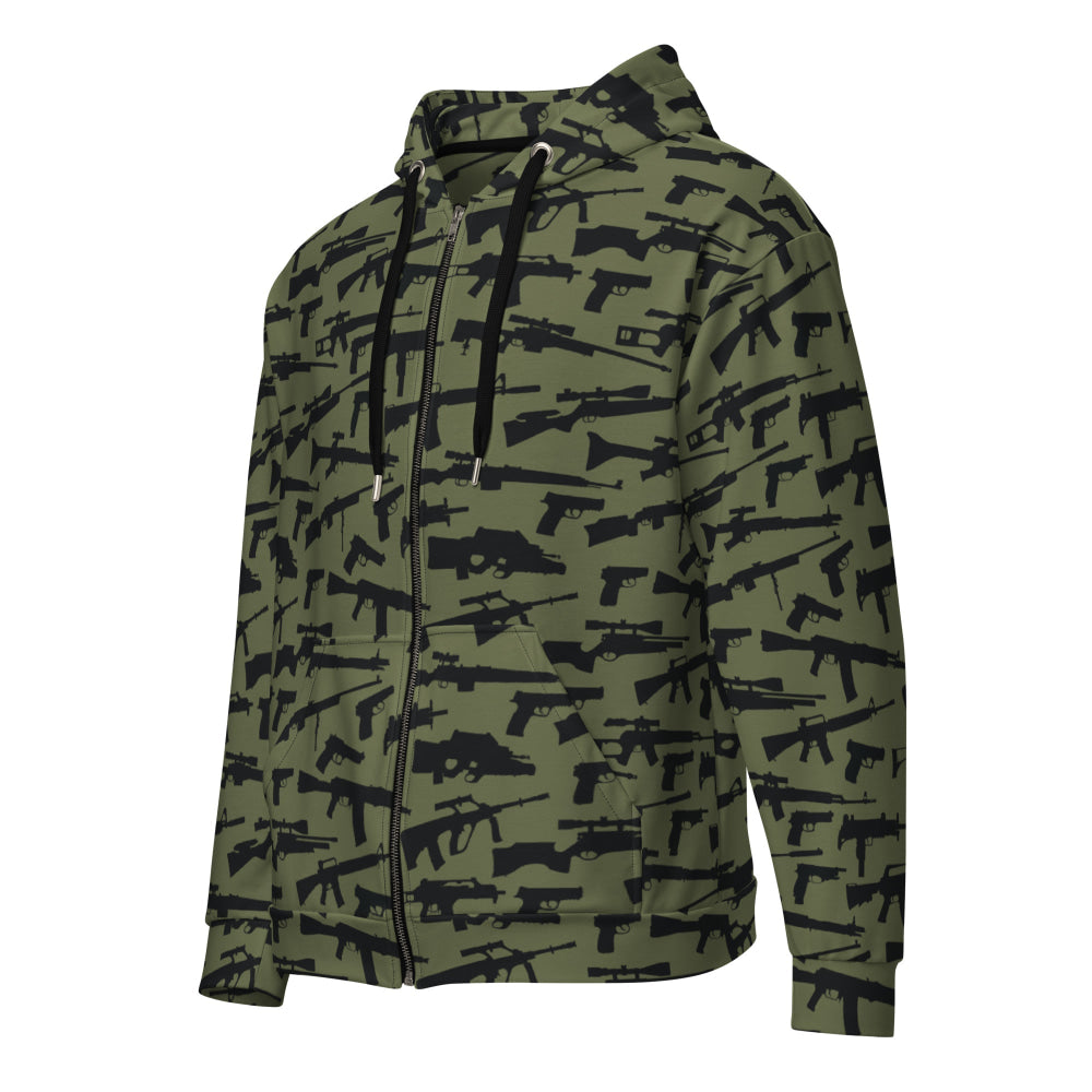 Gun CAMO Unisex zip hoodie - 2XS - Zip Hoodie