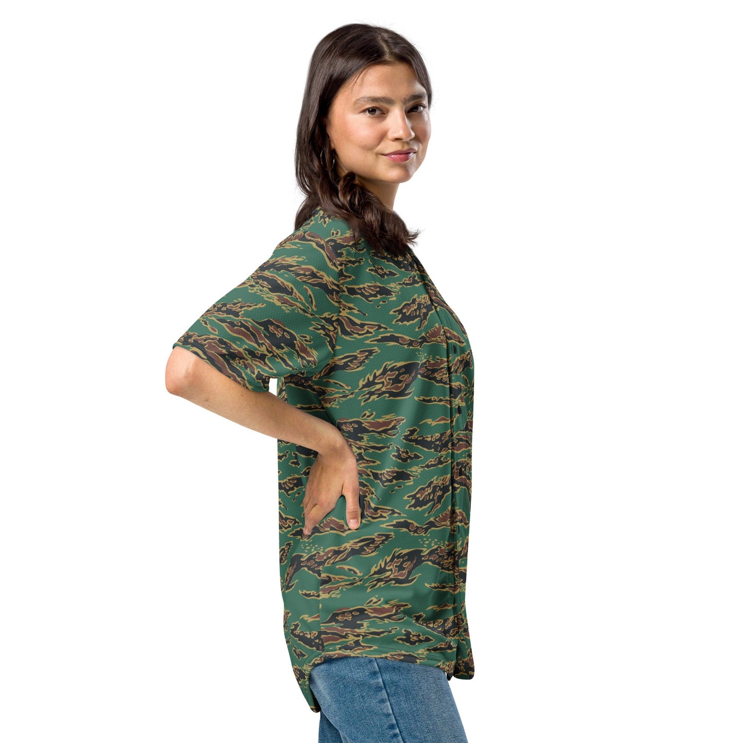Guyanese Tiger Stripe CAMO baseball jersey - Baseball Jerseys