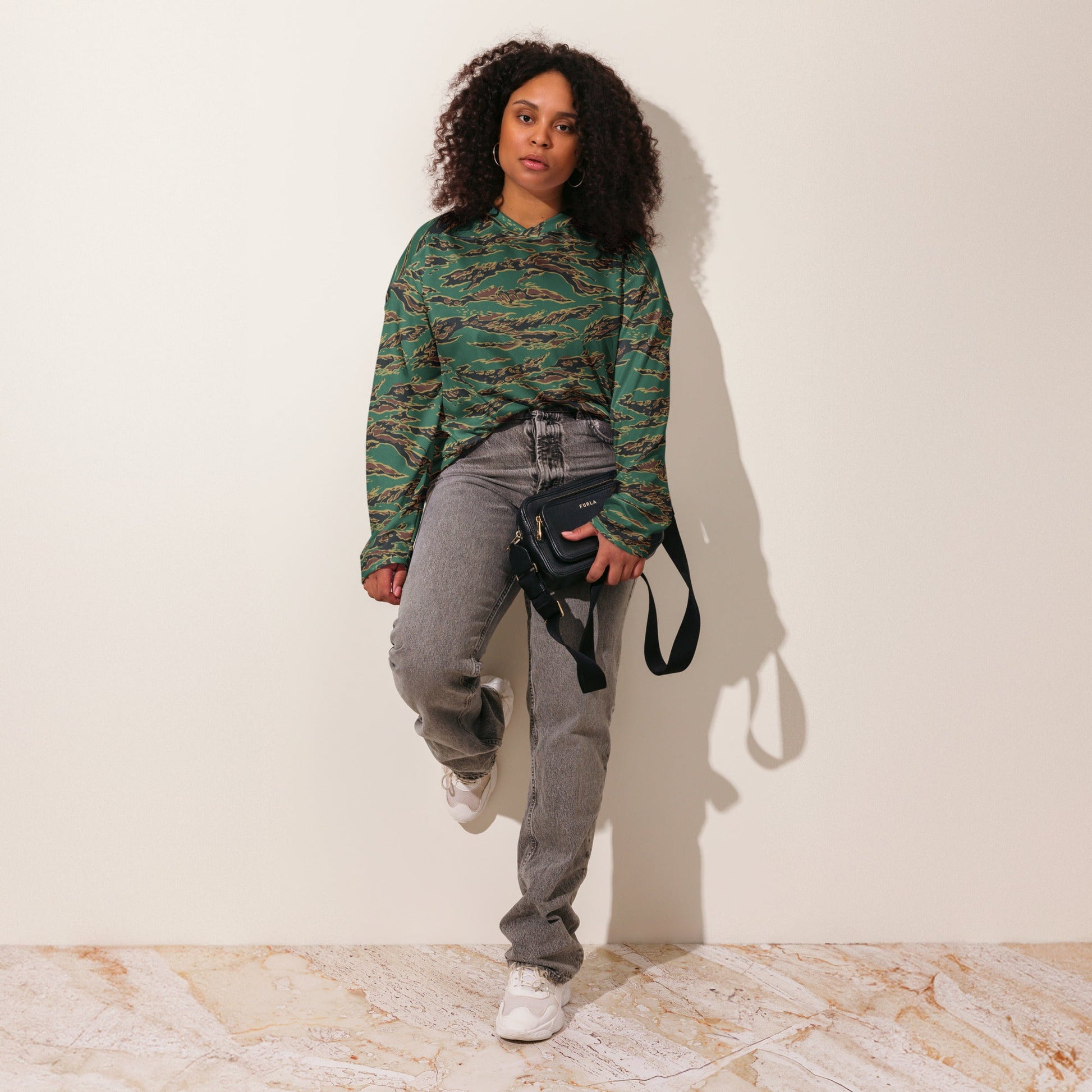 Guyanese Tiger Stripe CAMO hockey fan jersey - Hockey Jerseys