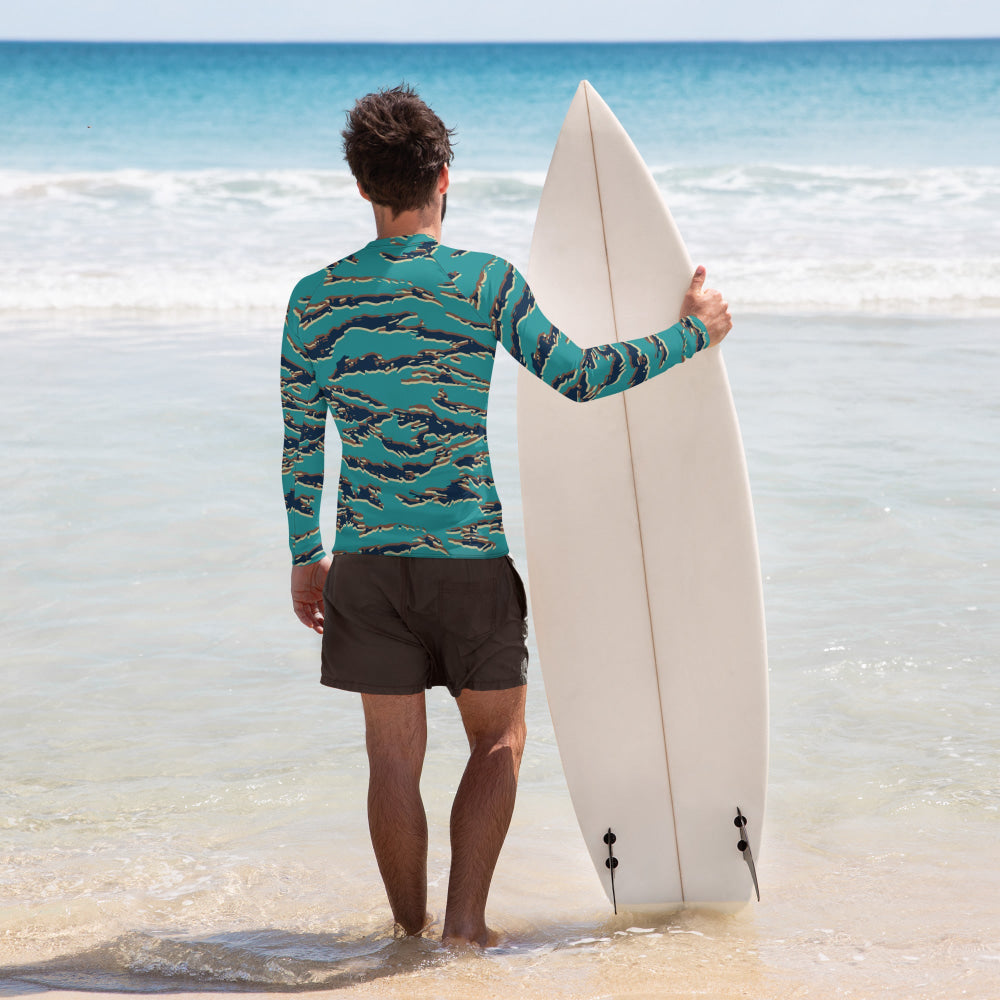 Guyanese Tiger Stripe CAMO Men’s Rash Guard - Mens