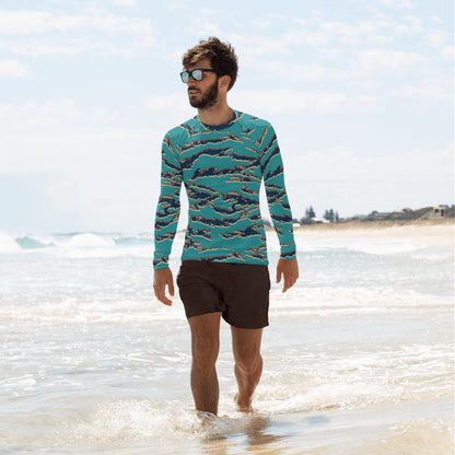 Guyanese Tiger Stripe CAMO Men’s Rash Guard - XS - Mens