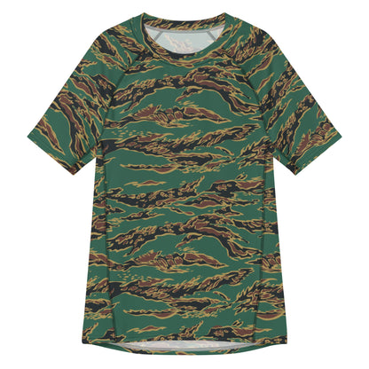 Guyanese Tiger Stripe CAMO Mens Short-Sleeve Rash Guard - 2XS - Short-sleeve Guards