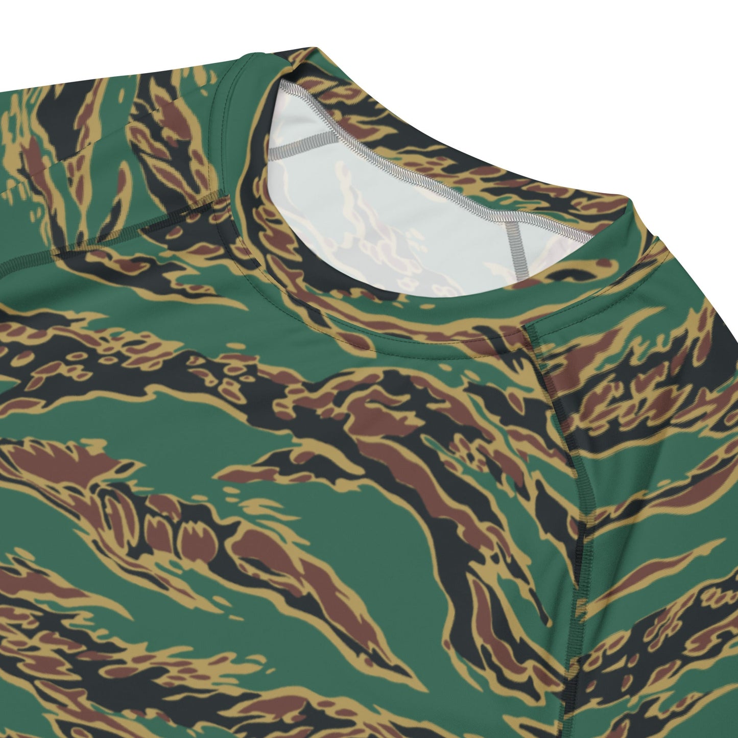 Guyanese Tiger Stripe CAMO Mens Short-Sleeve Rash Guard - Short-sleeve Guards