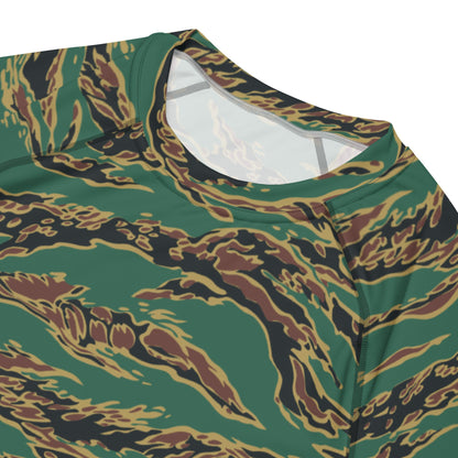 Guyanese Tiger Stripe CAMO Mens Short-Sleeve Rash Guard - Short-sleeve Guards