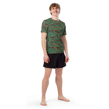 Guyanese Tiger Stripe CAMO Mens Short-Sleeve Rash Guard - Short-sleeve Guards