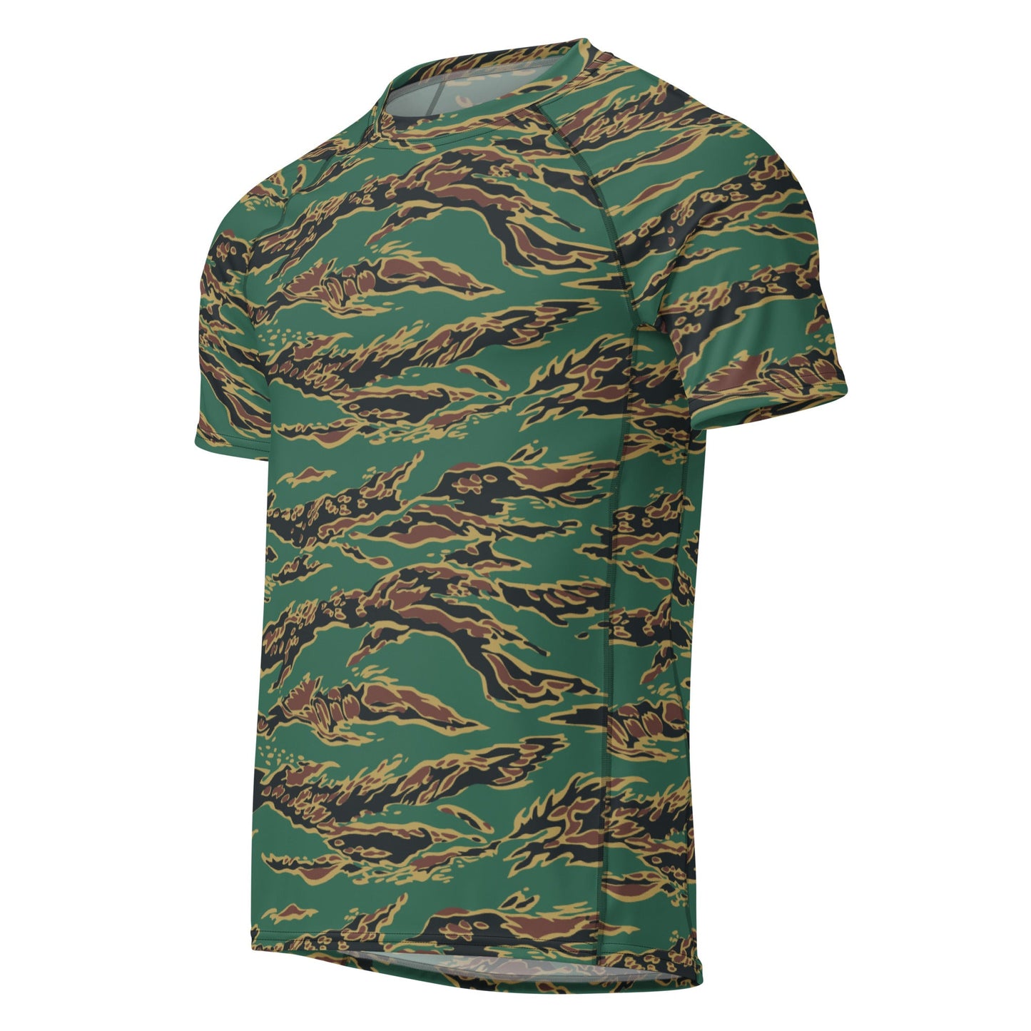 Guyanese Tiger Stripe CAMO Mens Short-Sleeve Rash Guard - Short-sleeve Guards
