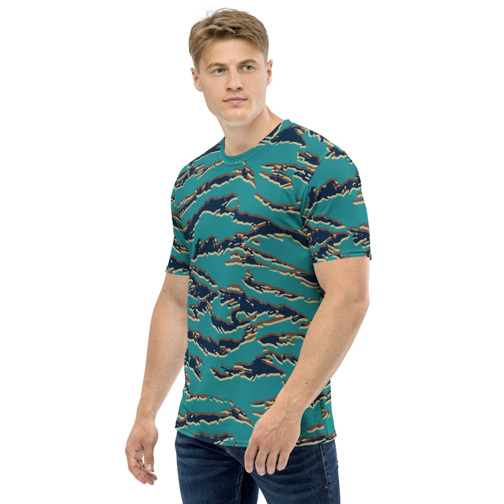 Guyanese Tiger Stripe CAMO Men’s t-shirt - Mens T-Shirt