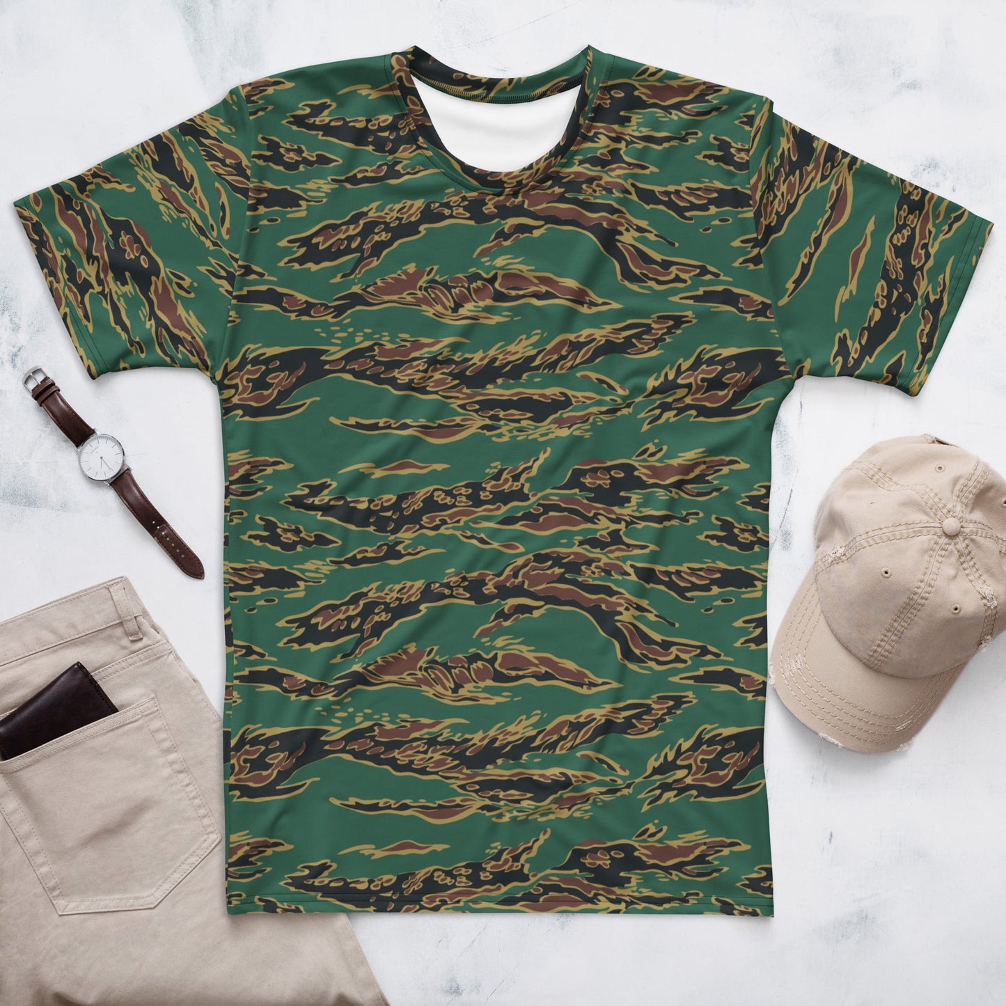 Guyanese Tiger Stripe CAMO Mens t-shirt - XS - T-Shirts