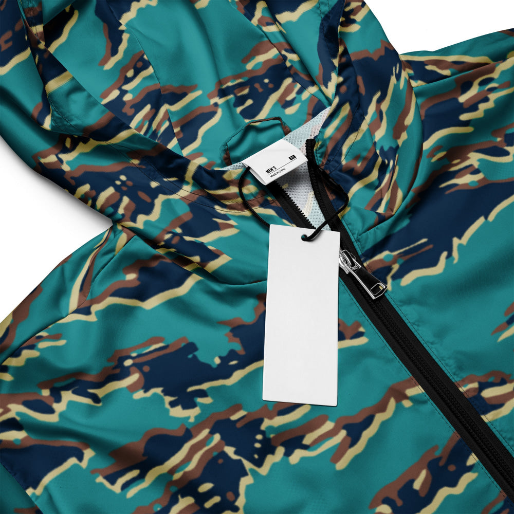 Guyanese Tiger Stripe CAMO Men’s windbreaker - Mens Windbreaker