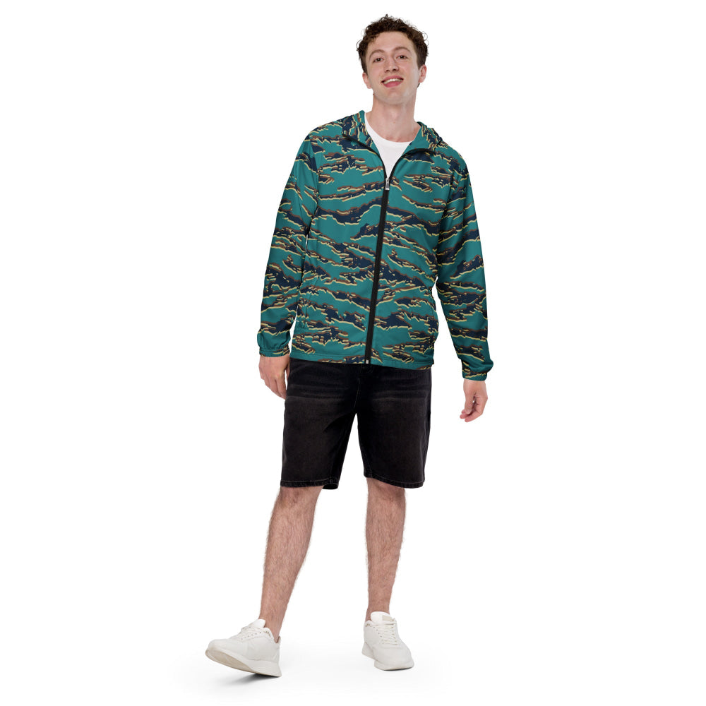 Guyanese Tiger Stripe CAMO Men’s windbreaker - Mens Windbreaker