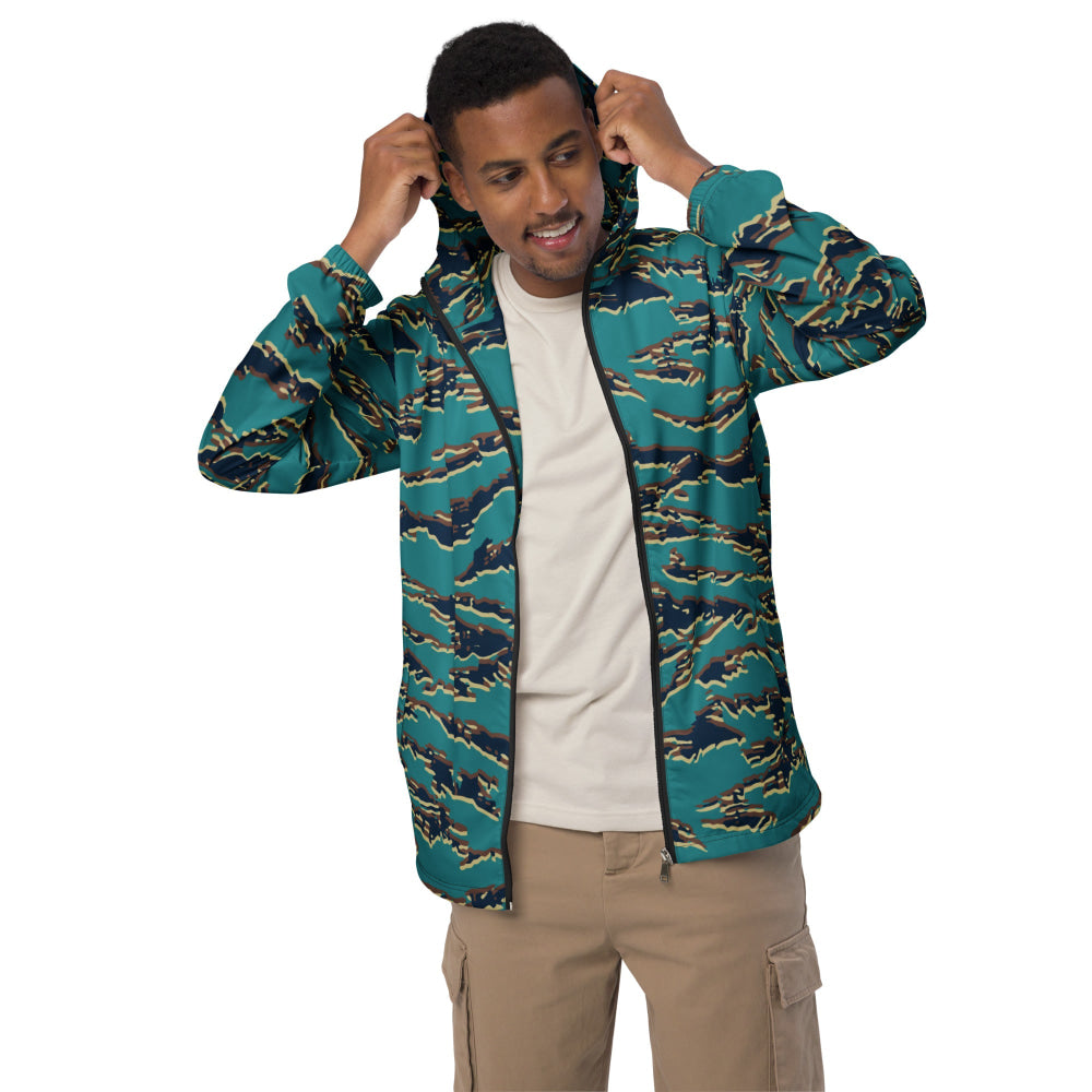 Guyanese Tiger Stripe CAMO Men’s windbreaker - Mens Windbreaker