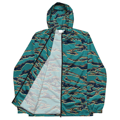 Guyanese Tiger Stripe CAMO Men’s windbreaker - Mens Windbreaker